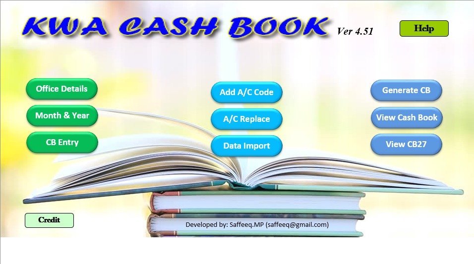 KWA Cash Book